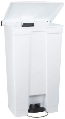 Rubbermaid Commercial Products 6143 HDPE 15-3/4x16-1/4x17-1/8-Inch 8 gal Rectangular Medical Waste Step On Trash Can - White