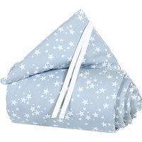Nestchen Piqué babybay Boxspring XXL, azurblau Sterne weiß hellblau Kinder