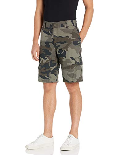 Dickies Herren Relaxed Fit 27,9 cm leichte Ripstop-Cargo-Shorts, Stonewashed Moss/Schwarz/Grün Camo, 56