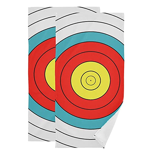 Target Bogenschießen-Handtuch-Set, ultraweich, saugfähig, schnelltrocknend, Handtücher für Bad, Fitness, Bad, Sport, Yoga, Reisen (2er-Pack, 71,9 x 36,6 cm)