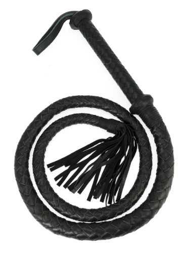 Erotic Fashion Peitsche 200 cm, schwarz Leder Hochwertige Arabische Peitsche, 1er-Pack (1 x 1 Stück)