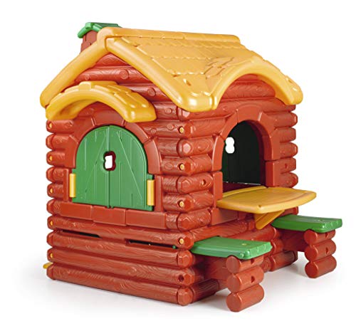 FEBER Famosa 800002884 - Woodland Cottage - Spielhaus wie eine Holzhütte, für Kinder von 2 bis 5 Jahren