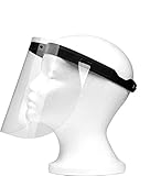 Urhome Gesichtsschutz verstellbar 20 x Rahmen mit 100 x Wechselfolie - Gesichtsvisier zum Schutz vor Flüssigkeiten - Aufklappbar Schutzvisier wiederverwendbar Face Shield Visier