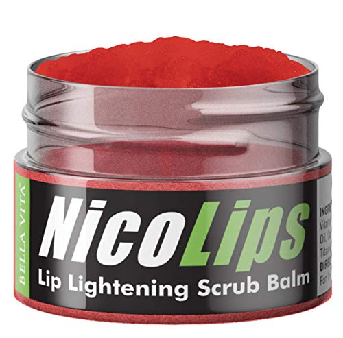 NicoLips | Lippenaufhellender Peeling Lippenbalsam Für dunkle, trockene, rissige und beschädigte Lippen