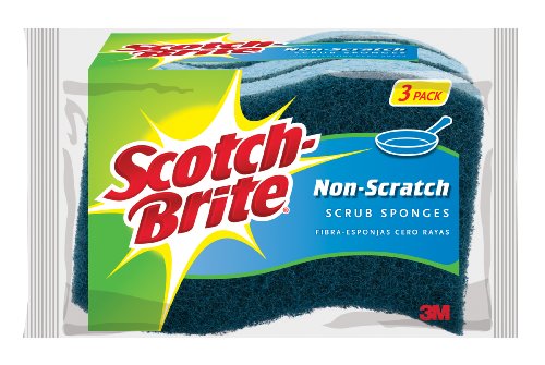 Scotch-Brite Non-scratch Scrub Sponge, 3-Sponges/Pk, 6-Packs (18 Sponges Total)