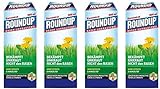 Gardopia Sparpaket: Roundup Rasen-Unkrautfrei Konzentrat Unkrautvernichter, 4 x 500 ml + Zeckenzange mit Lupe