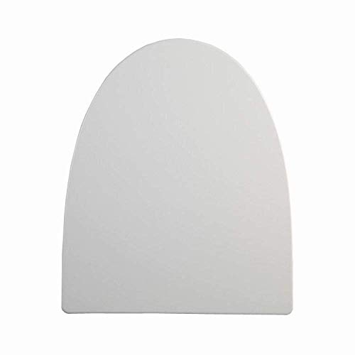 Antibakterieller Toilettensitz Verdickte Soft-Close-Auslösescharniere Oben montierter ultrabeständiger WC-Sitz für V-förmigen Toilettensitz,Weiß,Weiß W38.5