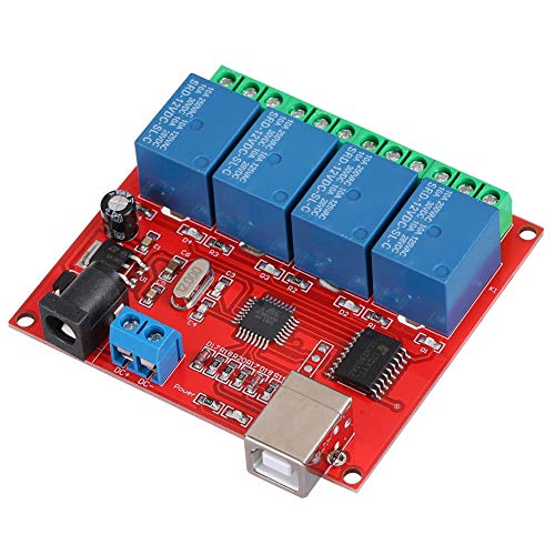 Diyeeni 4-Kanal 12V USB Steuerschalter Relais Modul Relais Board Computer Smart Switch Controller PC Relais Modul Expansion Board Relais Board für Automatisierung
