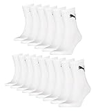 Puma Socken Tennissocken kurz weiß 35-38 15 Paar (5x 3er Pack)