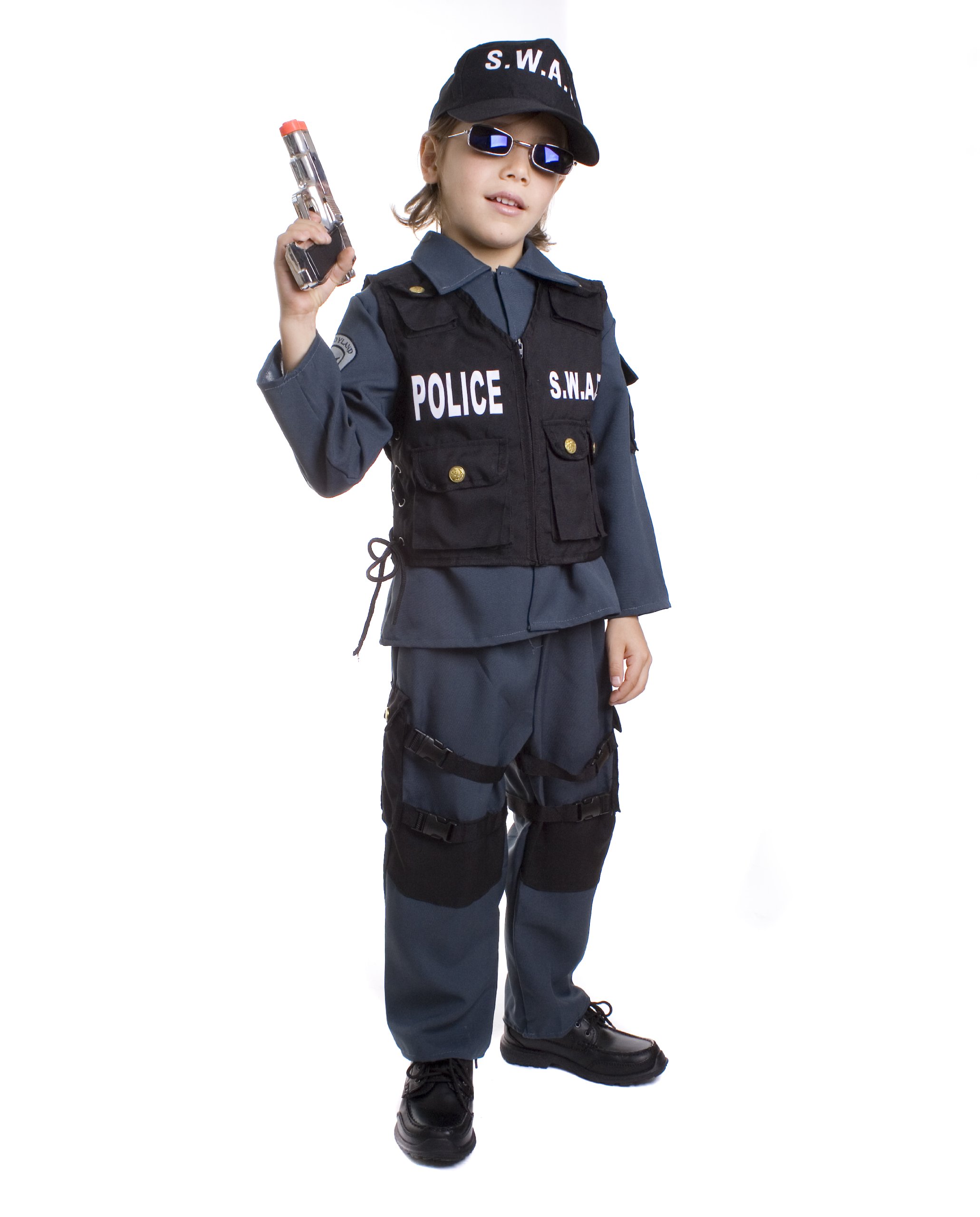 Dress Up America SWAT-Kostüm für Kinder - Deluxe S.W.A.T. Polizisten-Anziehset für Jungen und Mädchen