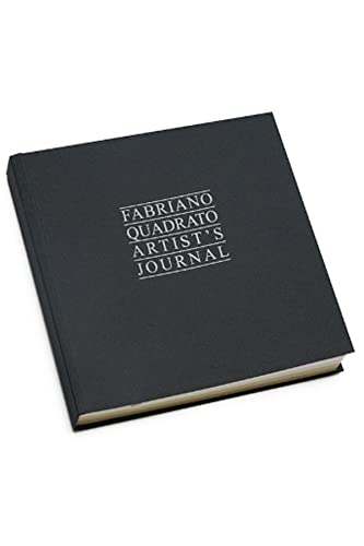 Honsell 48442323 - Fabriano Quadrato Artist´s Journal Skizzenbuch schwarz, 23 x 23 cm groß, mit 192 Seiten, 96 in weiß und 96 in elfenbein aus Ingres Papier, für Zeichnungen und Notizen