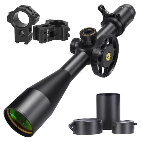 WestHunter Optics HD-N 6-24x50 FFP Scope, 30 mm Tube First Focal Plane Etched Glass Reticle 1/8 MOA Precision Shooting Scopes | Black, Dovetail Kit B