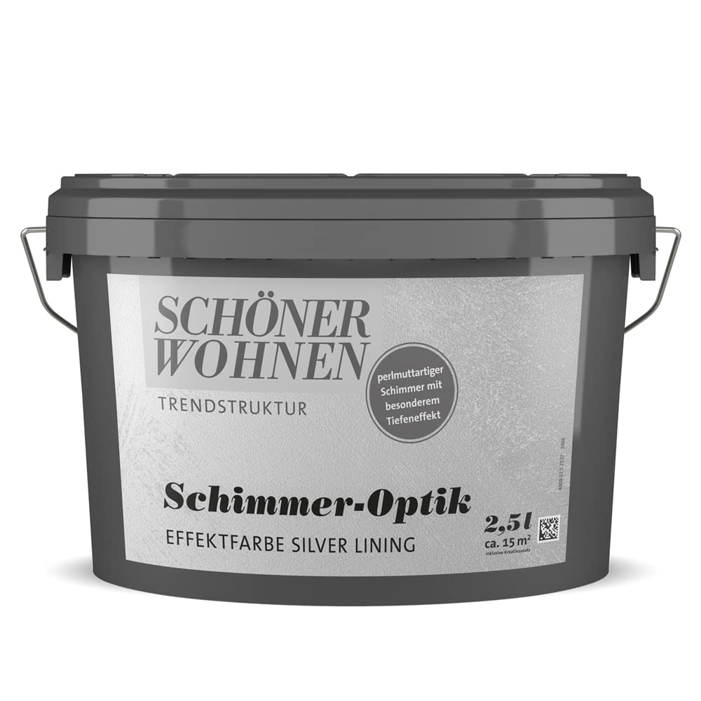Schöner Wohnen 2,5 L. Schimmer-Optik Effektfarbe, perlmuttartiger Schimmer - Silber