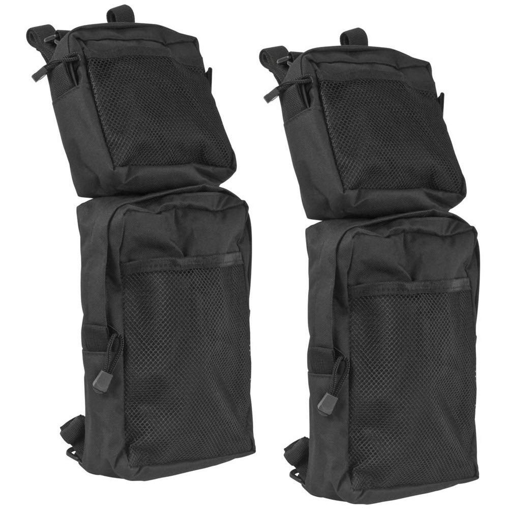 VKTY ATV Aufbewahrungstasche, 2 Stück 600D Oxford Cargo Tanktaschen, Anhänger Hängende Beutel Tasche, wasserdichte Satteltasche für ATV Kotflügel, Schneemobile, Schwarz