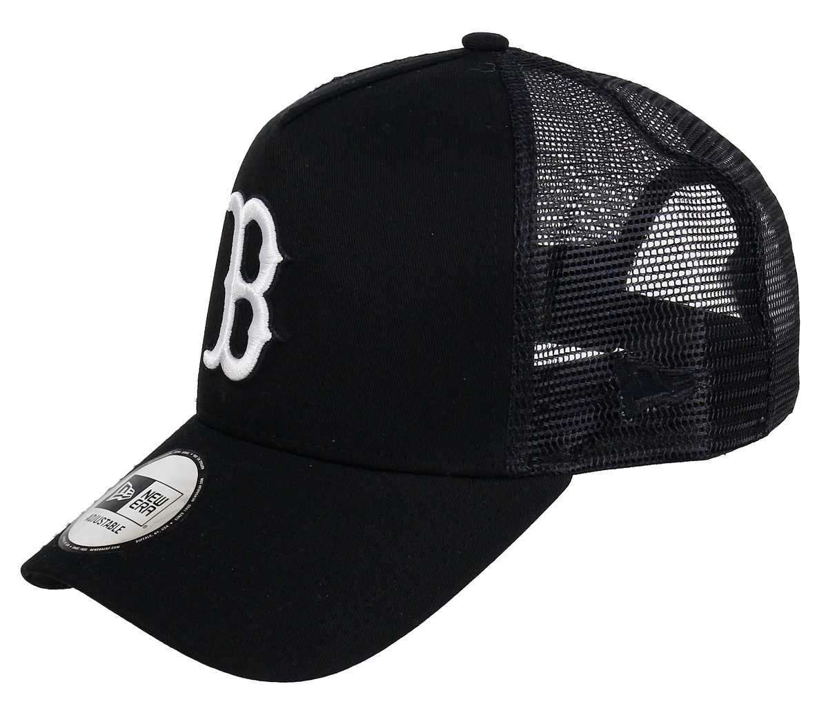 New Era Boston Red Sox Black White Edition A-Frame Trucker Cap - One-Size