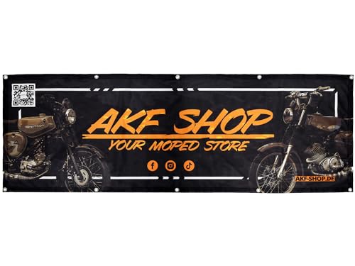 XL-Werkstattbanner AKF Shop - your moped store 215x73cm
