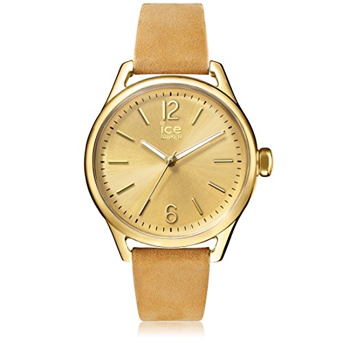 Ice-Watch - ICE time Beige Gold - Women's wristwatch with leather strap - 013061 (Medium)