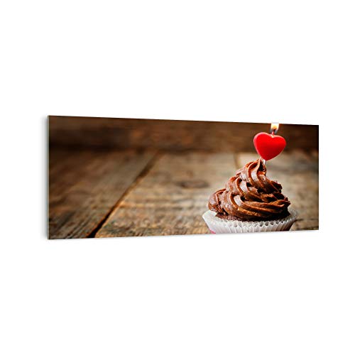 DekoGlas Küchenrückwand 'Roter Cupcake ' in div. Größen, Glas-Rückwand, Wandpaneele, Spritzschutz & Fliesenspiegel