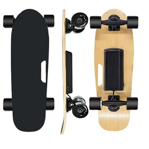 Elektrisches Skateboard mit Fernbedienung zum Bremsen, leichtgängigem und leicht zu tragendem Griffdesign, bürstenlosem 300-W-Motor für Erwachsene, Jugendliche und Anfänger (A)