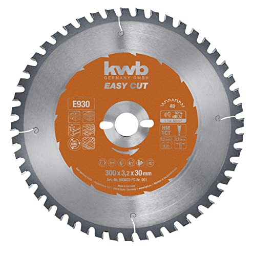 kwb Easy-Cut Allzweckblatt für Kapp- und Gehrungssägen 593033 (300 x 30 mm, 48 Zähne, Spezial-Wechselzahn)