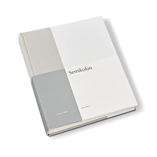 Semikolon (368743) Album Medium Natural Affair Desert - Foto-Album mit 40 Blättern cremeweißem Fotokarton mit Pergaminpapier - 21,1 x 25,5 cm