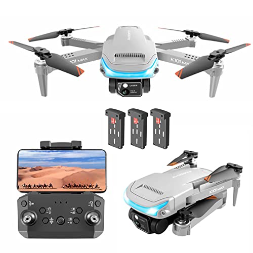 Gleto Drohne mit 4K-Dual-Kamera, Drohne zur automatischen Hindernisvermeidung, FPV Live Übertragung, 45 Minuten Flugzeit, Höhenhaltung, Eine Schlüsselrückgabe, Point ofInterest, Headless Modus (???)