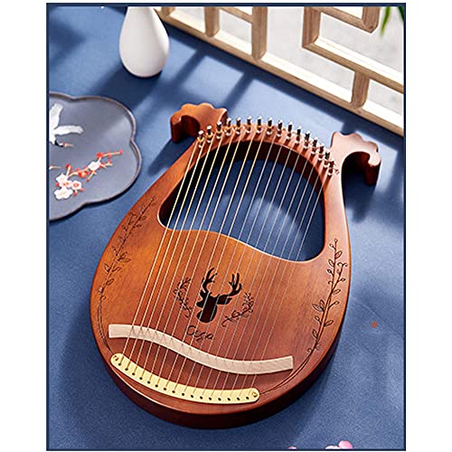 HARP-Instrument Lyre 16-String-Mahagony-lyrisches Instrument Kleines Harfen-Saiten-Instrument/extra String-Set/Tuning-Tasten / 2 Picks/Anweisungen.,A