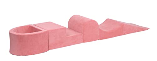Knorrtoys Bällebad Soft, Pink, (5 tlg.), mit Spielblöcken; Made in Europe