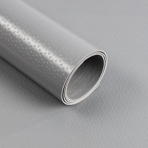 PVC Bodenbelag Dots - Gummimatte - Stärke: 2mm - Noppenmatte Antirutschmatte - Rutschfest und unempfindlich gegen Flüssigkeiten & Schmutz - Universell einsetzbar (120 x 250 cm, Grau)
