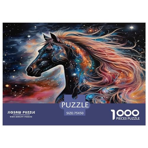 Galaxies Horses Für Erwachsene Puzzles 1000 Teile Home Decor Lernspiel Geburtstag Family Challenging Games Stress Relief 1000pcs (75x50cm)