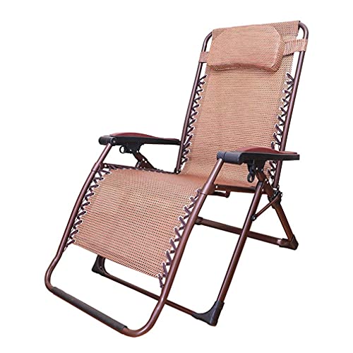CCLKNRRY Sonnenliege Klappbarer Lazy Lounge-Stuhl mit Abnehmbarer Kopfstütze Zero Gravity Chair Verstellbare Bungee-Stühle Stabilize
