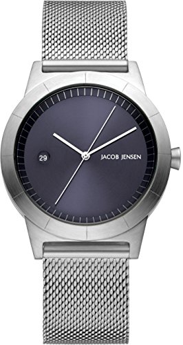 Jacob Jensen Damen Analog Quarz Uhr mit Edelstahl Armband 153
