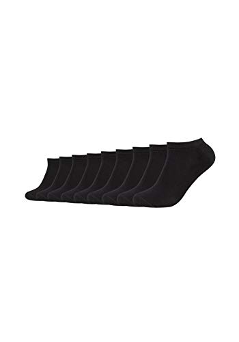Camano Unisex Sneaker Socken Damen & Herren (9x Paar) ca-soft mit Baumwolle schwarz 43-46
