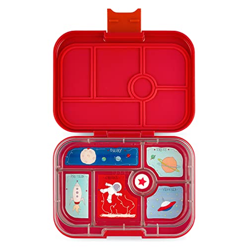 yumbox Original M Lunchbox - Brotdose 6 Fächer, mittelgroß | Bento Box für Kindergarten Kinder, Schule, Erwachsene (Roar Red)