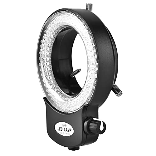 Elprico LED-Ringlicht, LED-Ringlampe aus hochwertigen LED-Lampen und Kunststoff für Stereomikroskope und Kameras(Black European Standard 220V)