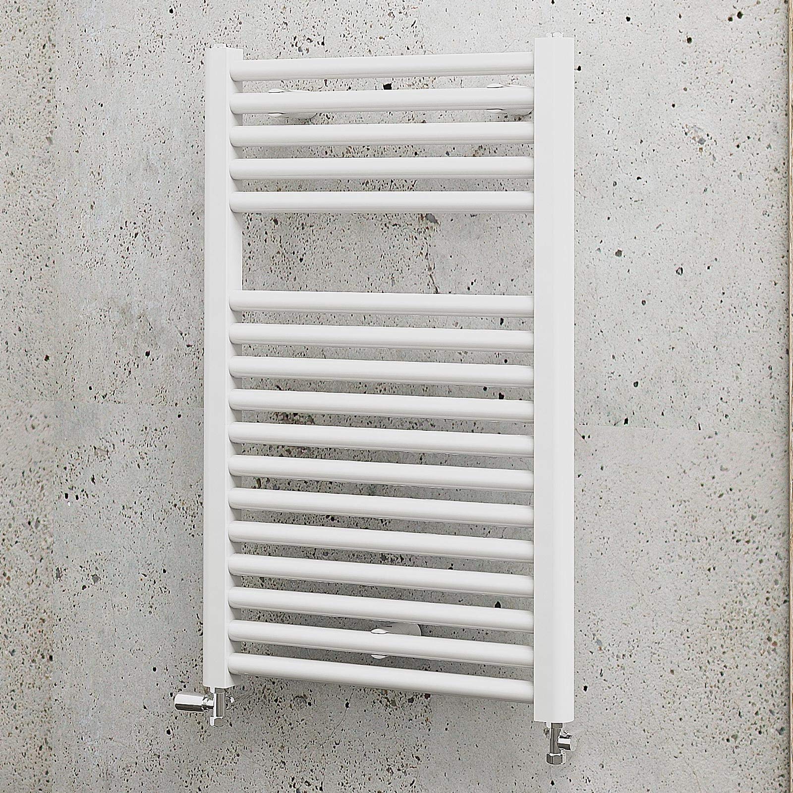 Schulte Badheizkörper München, 77 x 50 cm, 451 Watt Leistung, Anschluss unten, alpinweiß, Designheizkörper, EP07650 04