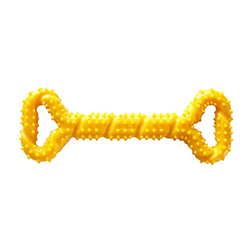 Leadthin Chew Toys Tragbare Hunde Zähne Molar Stick Spielzeug Zahnreinigung hervorstehende Punkte Design gelb