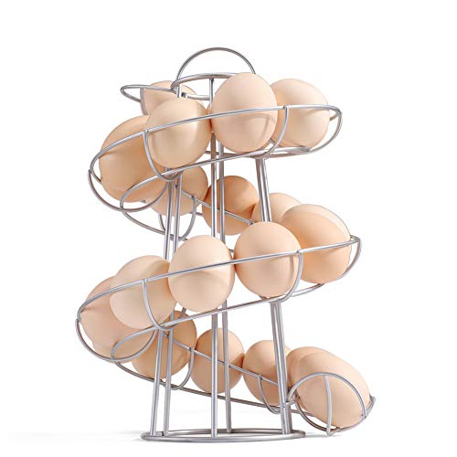 Eierhalter aus Eisen, spiralförmiges Design, zur Aufbewahrung von Eiern, Spendern, platzsparende Aufbewahrung, Präsentationsständer, Kücheneier-Aufbewahrung, spiralförmiger Eierkorb