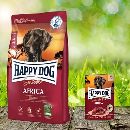 Happy Dog Supreme Africa 1 x 12,5 kg und 1 x 400 gr. Pur Dose Strauß *Herbstaktion*