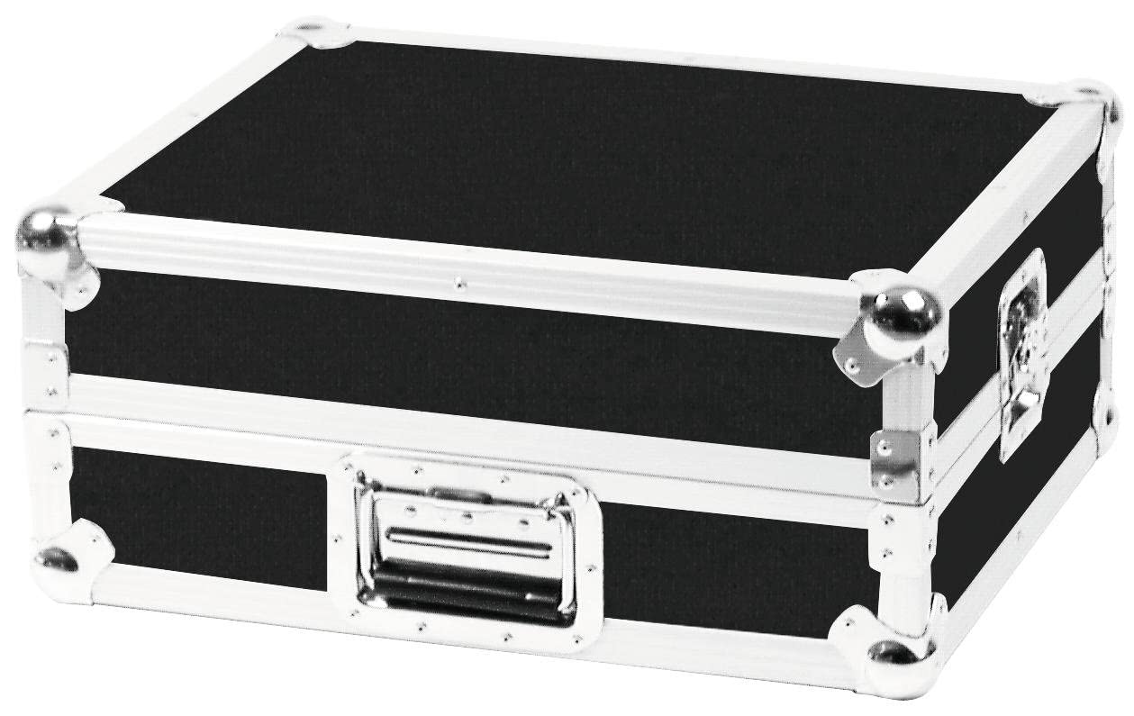 ROADINGER Mixer-Case Profi MCB-19, schräg, sw, 8HE | Flightcase für 483-mm-Geräte (19")