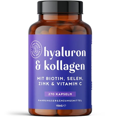 Collagen & Hyaloron Kapseln - Kollagen mit Hyaloronsäure - 270 Kapseln