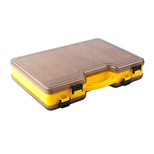 Multifunktions-Tackle-Aufbewahrungsbox Doppelseitige Angelkoffer-Box Multifunktionale Outdoor-Aufbewahrungsboxen Angelzubehör Angelgerät Kästen Werkzeuge tragbar Ausgezeichnete wasserdichte Leistung