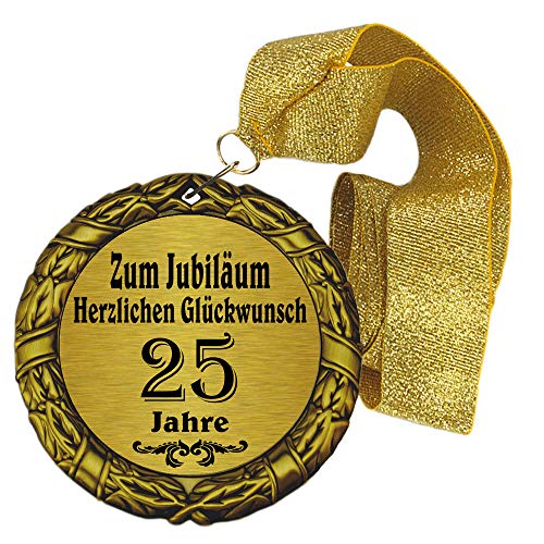 Larius Group Medaille Orden zum Jubiläum 25 Jahre Auszeichnung Ehrenorden zum Geburtstag Geschenk Jubilar Persönlichen Orden Wunschtext (mit Schachtel)