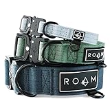 Made to Roam Premium Hundehalsband – Verstellbares, strapazierfähiges Nylonhalsband mit Schnellverschluss-Metallschnalle (Oregon Haze, Größe 4)