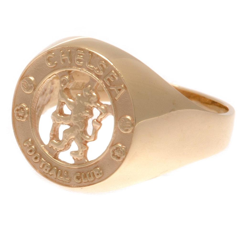 Chelsea F.C. 9 ct Gold Crest Ring Large Official Merchandise