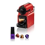Krups Nespresso Inissia rot, Kaffeemaschine, Espressokocher mit Pads, kompakt, automatisch, Druck 19 bar, YY1531FD