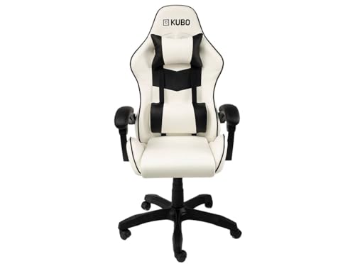 kubo Ergonomischer Gaming-Stuhl, Nylon, schwarz und weiß, One Size