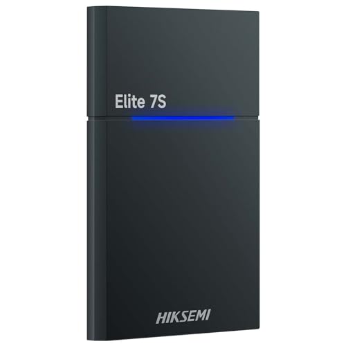 HIKSEMI Portable Externe SSD 1TB, Lese- und Schreibgeschwindigkeiten von bis zu 2000 MB/s, USB 3.2 Gen2X2 NVMe Ultra Dünn SSD Festplatte Extern, Wasserdicht nach IPX7 - Elite 7S