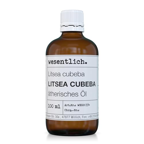 Litsea Cubeba Öl - reines ätherisches Öl von wesentlich. - 100% naturrein aus der Glasflasche (100ml)