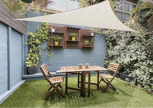 Dreieckiges Sonnensegel, wasserdichtes Überdachungssegel 3 x 3 x 3 m, Garten-Sonnensegel für Pergola-Markise im Freien, für Garten, Terrasse, Party, Pergola-Sonnenschutz-Markise, 98% UV-LIC